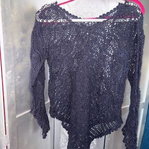 Elegant Navy Crochet top